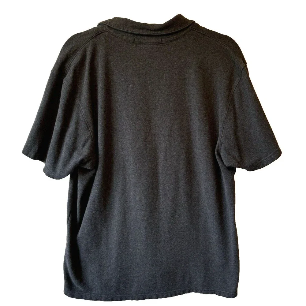 Banana‎ Republic Polo Shirt Men's Adult Large Black Rugby Luxe Touch Performance